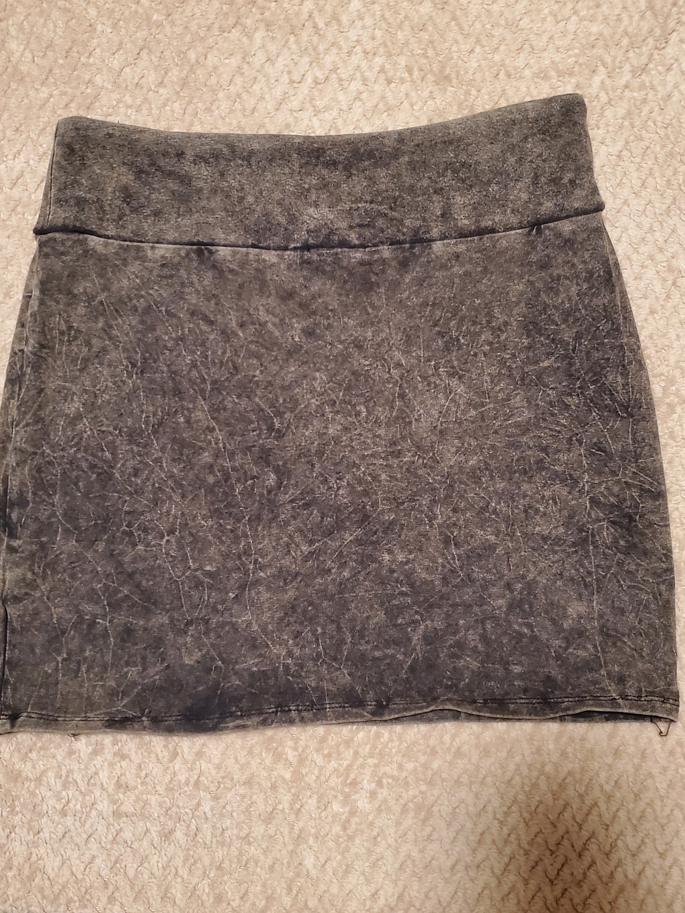 American Eagle Outfitters Washed Charcoal Stretch Mini Skirt